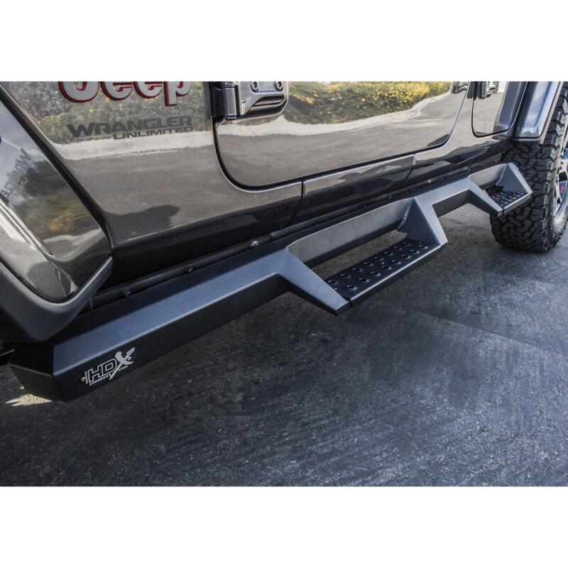 Westin 56-14065 - WES56-14065 - Westin 18-20 Jeep Wrangler JL Unlimited 4DR HDX Drop Nerf Step Bars - Textured Black - Shipped in Europe - Tuningsupply.com