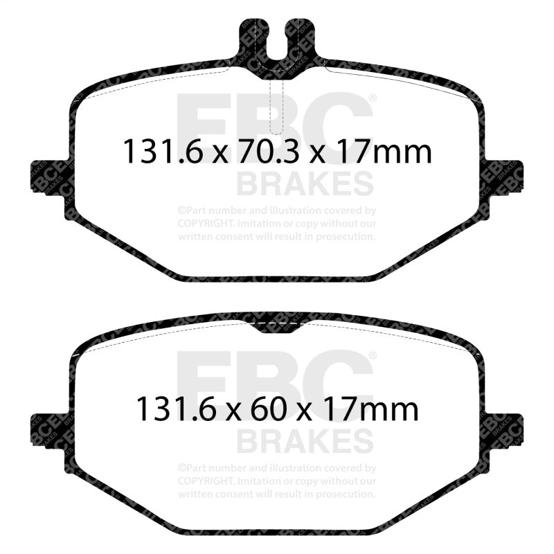 EBC DP42427R - EBCDP42427R - EBC 2018+ Mercedes-Benz G550 (BM463) 4.0TT Rear Yellowstuff Brake Pads - Shipped in Europe - Tuningsupply.com
