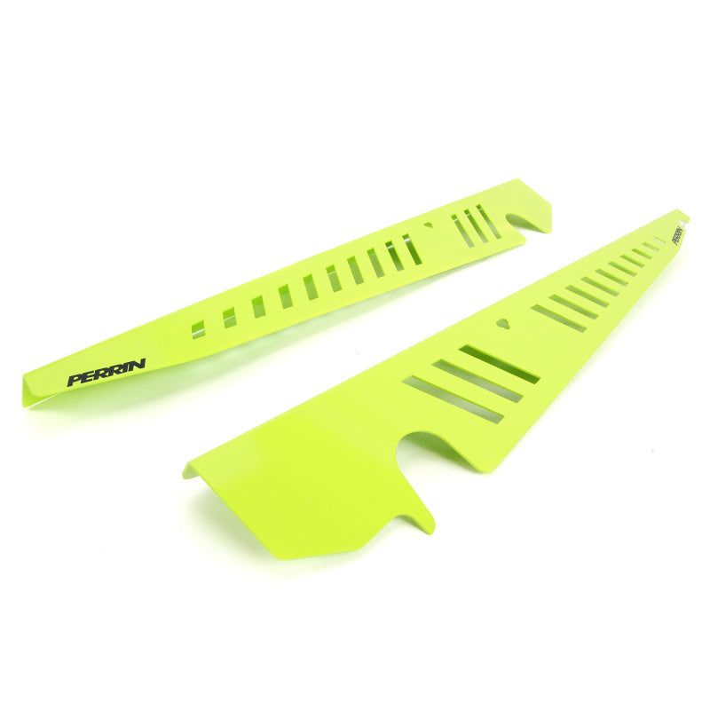Perrin Performance PSP-ENG-550NY - PERPSP-ENG-550NY - PERRIN 15-21 Subaru WRX/STI Fender Shroud Set - Neon Yellow - Shipped in Europe - Tuningsupply.com