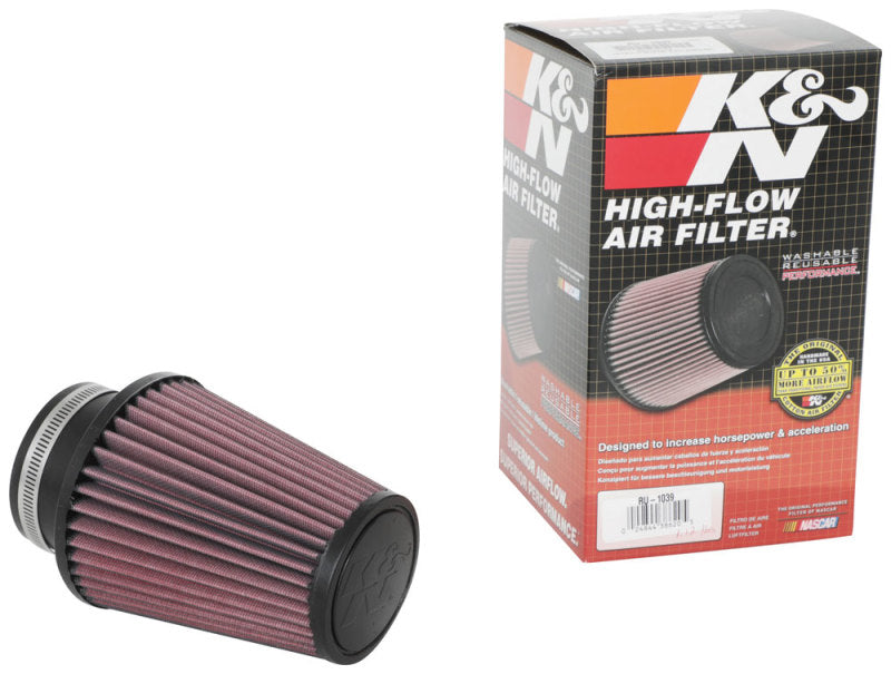 K&N Engineering RU-1039 - KNNRU-1039 - K&N Universal Clamp-On Air Filter 3in Flange ID x 5in Base OD x 3.5in Top OD x 6in Height - Shipped in Europe - Tuningsupply.com