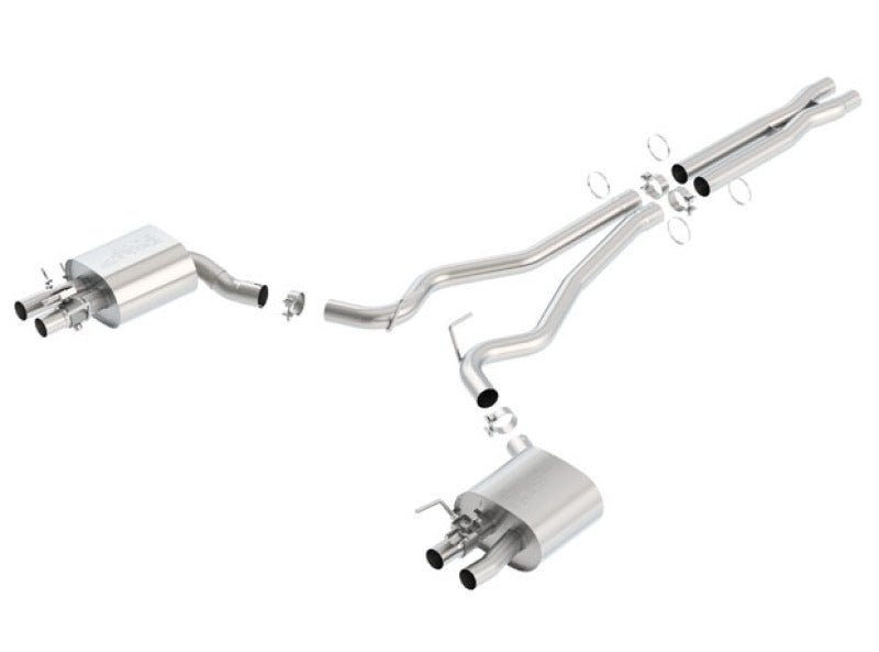 Borla 140684 - BOR140684 - Borla 15-16 Ford Mustang Shelby GT350 5.2L ATAK Cat Back Exhaust (Uses Factory Valence) - Shipped in Europe - Tuningsupply.com