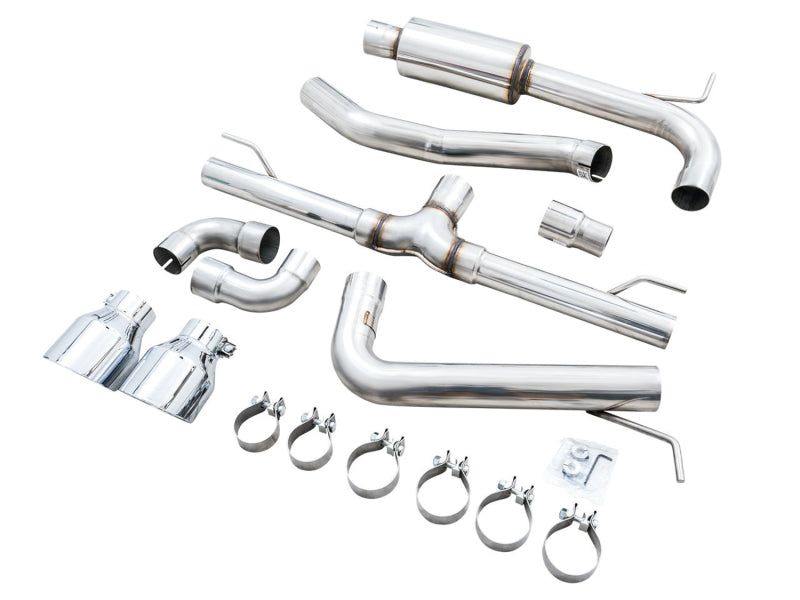 AWE Tuning 3020-32658 - AWE3020-32658 - AWE 2022 VW GTI MK8 Track Edition Exhaust - Chrome Silver Tips - Shipped in Europe - Tuningsupply.com