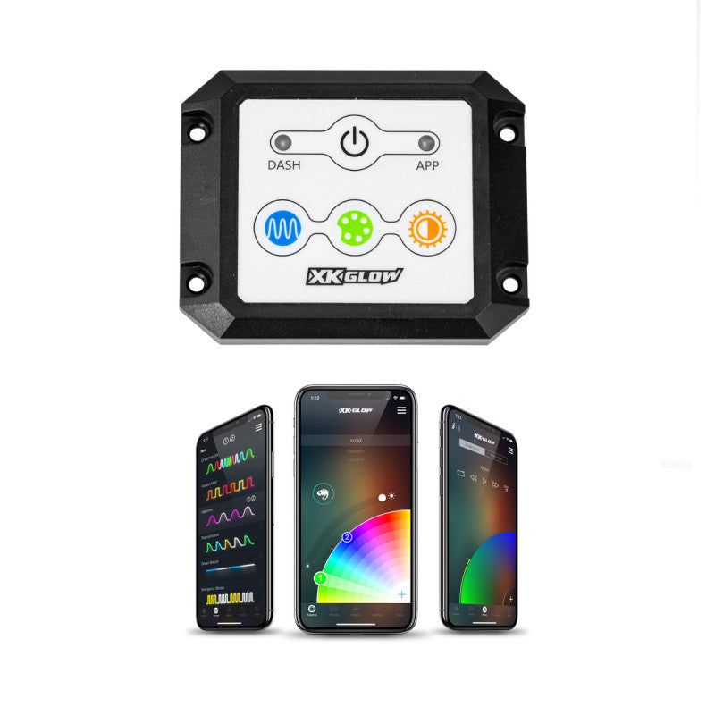 XKGLOW XK-CHROME-DM-KIT - XKGXK-CHROME-DM-KIT - XK Glow Dash Surface Mount XKCHROME Controller Kit - Shipped in Europe - Tuningsupply.com