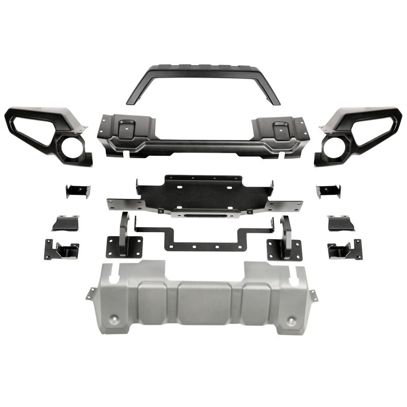 Rugged Ridge - RUG11549.41 - Rugged Ridge Venator Front Bumper W/Overrider & Winch Tray JL - Shipped in Europe - Tuningsupply.com