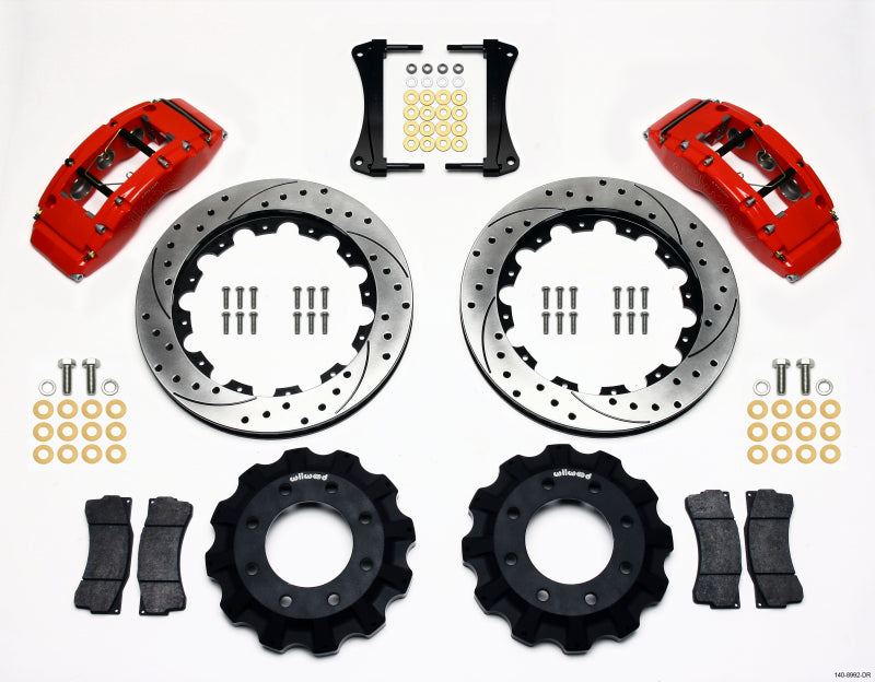 Wilwood 140-8992-DR - WIL140-8992-DR - Wilwood TC6R Front Kit 16.00in Drilled Red 1999-2014 GM Truck/SUV 1500 - Shipped in Europe - Tuningsupply.com