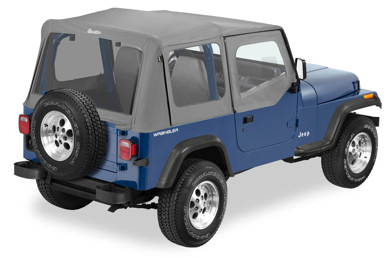 Bestop 51120-09 - BES51120-09 - Bestop 88-95 Jeep Wrangler YJ Replace A-Top (Charcoal / Gray Clear Windows Door Skins Included) - Shipped in Europe - Tuningsupply.com