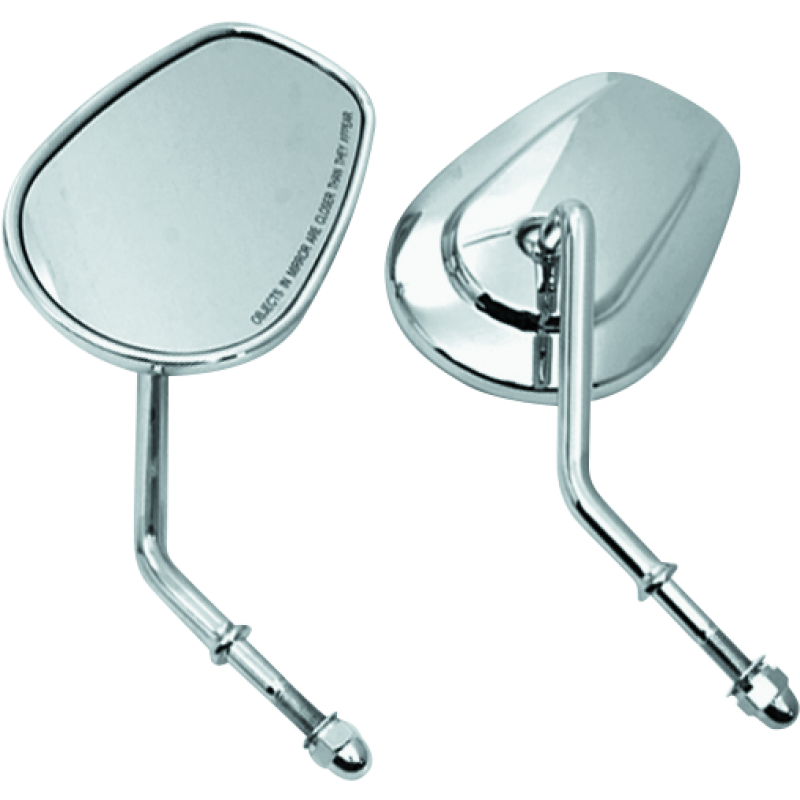 Bikers Choice 482008 - BKC482008 - Bikers Choice Chrome Tapered Short Stem Mirrors Pr - Shipped in Europe - Tuningsupply.com