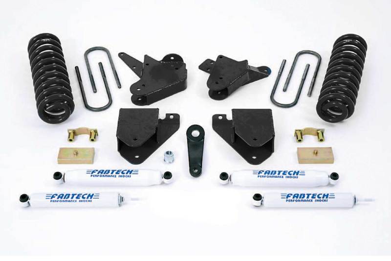 Fabtech - FABK2099 - Fabtech 99-00 Ford F250/350 2WD w/7.3L Diesel 6in Basic Sys w/Perf Shks - Shipped in Europe - Tuningsupply.com