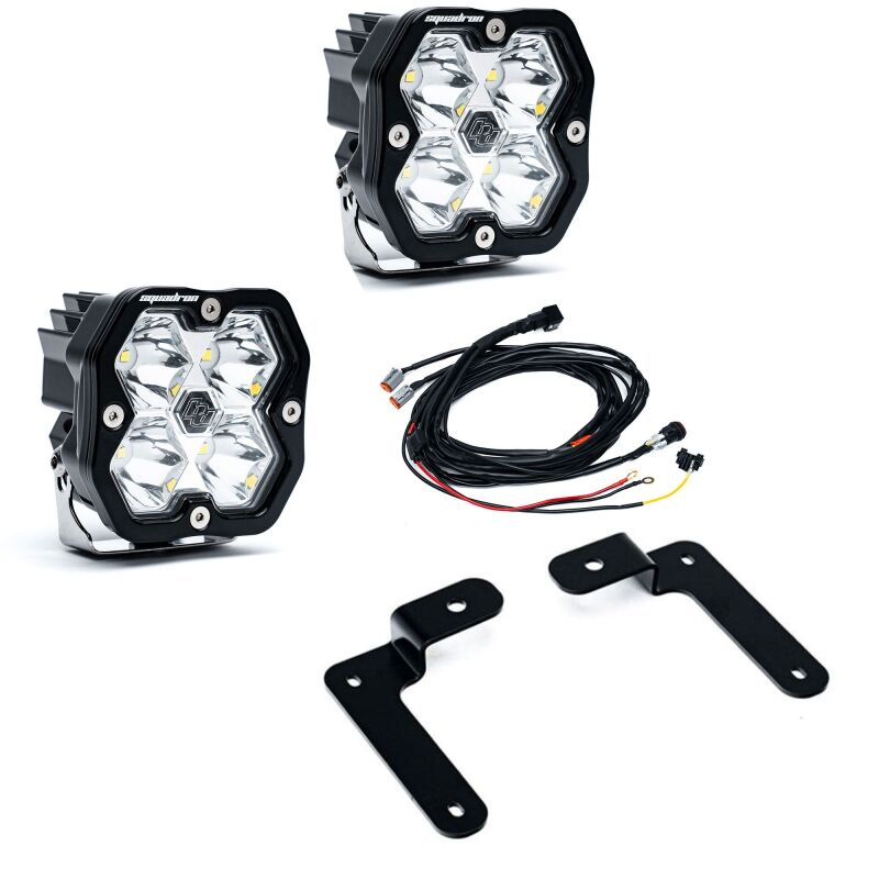 Baja Designs 440043 - BAJ440043 - Baja Designs 18-25 Jeep JL/JT / 20-25 Gladiator Squadron 2.0 A-Pillar Sportsmen Kit (Spot) - Clear - Shipped in Europe - Tuningsupply.com