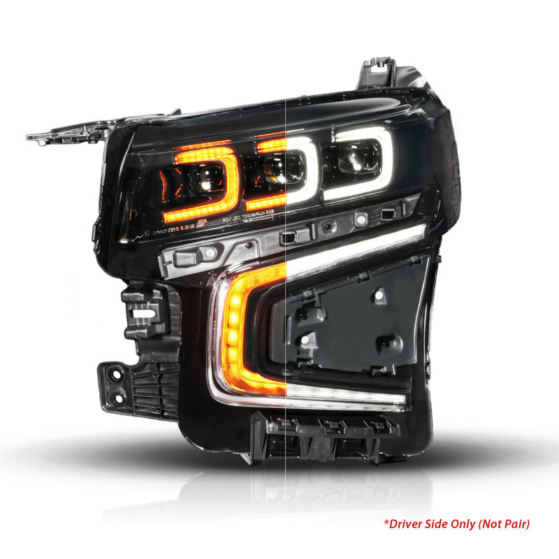 ANZO 111636X-L - ANZ111636X-L - ANZO 21-23 Chevy Tahoe/Suburban LED Light Bar Style Headlights Black w/ Sequential DRL (Left Side) - Shipped in Europe - Tuningsupply.com