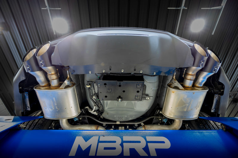 MBRP PT5198BLK - MBRPT5198BLK - MBRP 15-24 Ford Mustang T304 SS 4in OD / 6.5in Length Quad Tip Cover Kit - Black Tip - Shipped in Europe - Tuningsupply.com