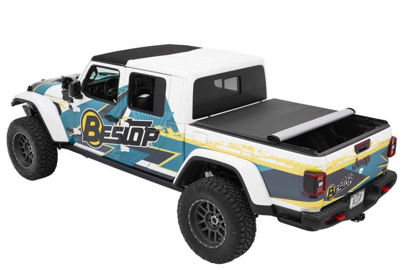 Bestop 19280-17 - BES19280-17 - Bestop Roll Soft Tonneau - 20-26 Jeep Gladiator For 5 Ft. Bed EZ-Roll (Premium Black Twill) - Shipped in Europe - Tuningsupply.com