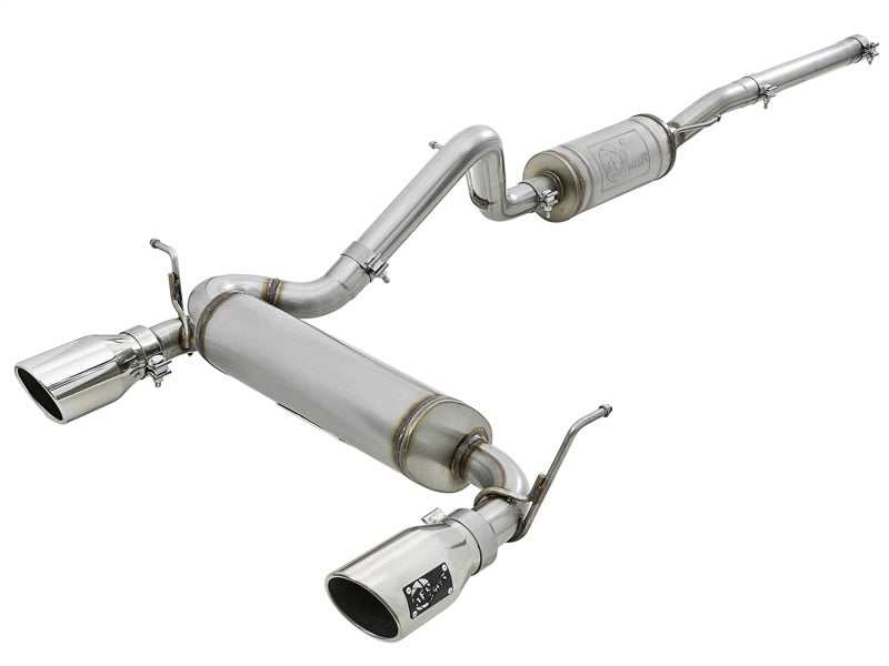aFe 49-48062-P - AFE49-48062-P - aFe Rebel Series 2.5in 409 SS Cat-Back Exhaust w/ Polished Tips 07+ Jeep Wrangler (JK) V6 3.6L/3.8L - Shipped in Europe - Tuningsupply.com