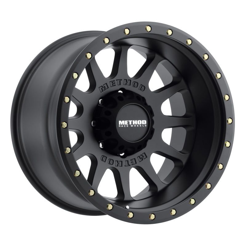 Method Wheels MR60521280552N - MRWMR60521280552N - Method MR605 NV 20x12 -52mm Offset 8x6.5 121.3mm CB Matte Black Wheel - Shipped in Europe - Tuningsupply.com