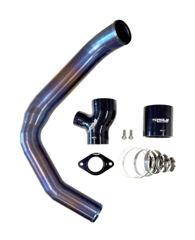 Torque Solution TS-SU-843-PR - TQSTS-SU-843-PR - Torque Solution 15-21 Subaru WRX Top Mount Charge Pipe - Titanium Burnt Purple / Blue - Shipped in Europe - Tuningsupply.com