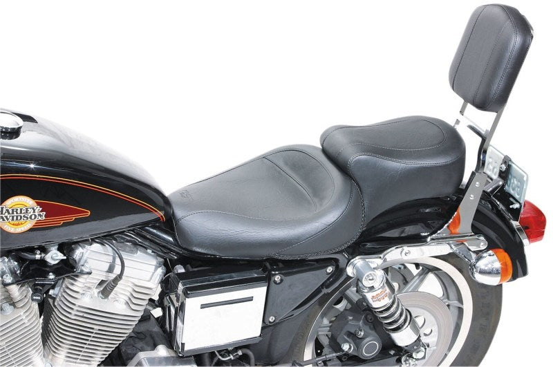 Mustang Motorcycle 75740 - MMP75740 - Mustang 82-03 Harley Sportster Standard Touring 1PC Seat - Black - Shipped in Europe - Tuningsupply.com