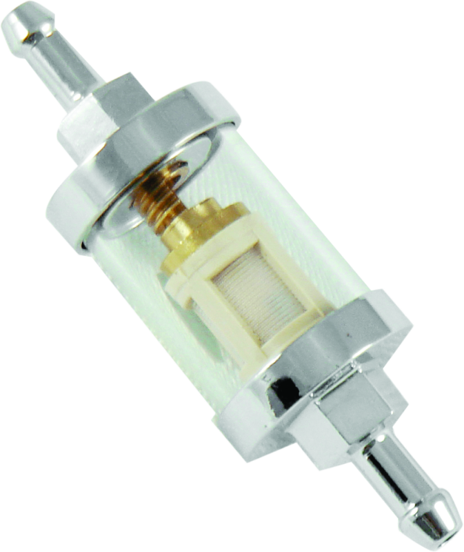 Bikers Choice 603516 - BKC603516 - Bikers Choice Chrome Clear View Fuel Filter 1/4 Inch Hose Universal - Shipped in Europe - Tuningsupply.com
