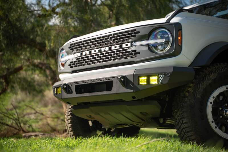 DV8 Offroad FBBR-06 - DVEFBBR-06 - DV8 Offroad 2021+ Ford Bronco Front Bumper V2 - OE Plus Series (Works w/o ACC Relocation) - Shipped in Europe - Tuningsupply.com