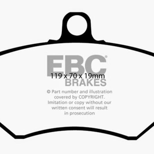 EBC DP4841/2R - EBCDP4841/2R - EBC 89-93 Volkswagen Corrado 1.8 Supercharged Yellowstuff Front Brake Pads - Shipped in Europe - Tuningsupply.com