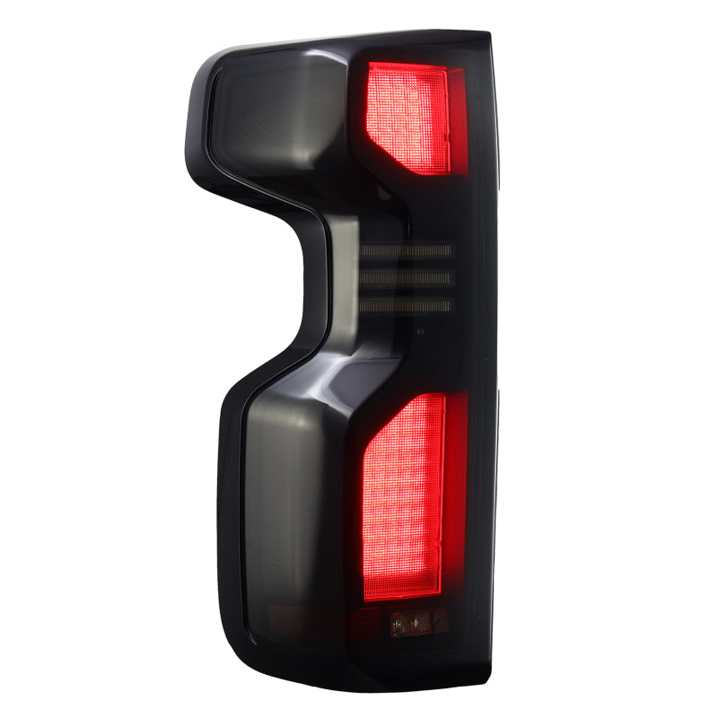 AlphaRex 620058 - ARX620058 - AlphaRex 19+Cheverolet 1500/2500HD/3500HD Silverado Luxx Series LED TailLights Alpha-Black Top-Etch - Shipped in Europe - Tuningsupply.com