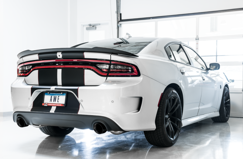 AWE Tuning 3015-33134 - AWE3015-33134 - AWE Tuning 2017+ Dodge Charger 5.7L Track Edition Exhaust - Diamond Black Tips - Shipped in Europe - Tuningsupply.com