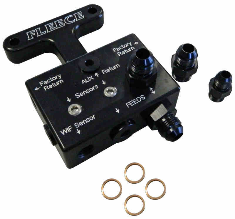 Fleece Performance FPE-FFD-RF-3G - FPEFPE-FFD-RF-3G - Fleece Performance 03-07 Dodge 5.9L / 07.5-09 6.7L Cummins 3rd Gen Fuel Distribution Block - Shipped in Europe - Tuningsupply.com