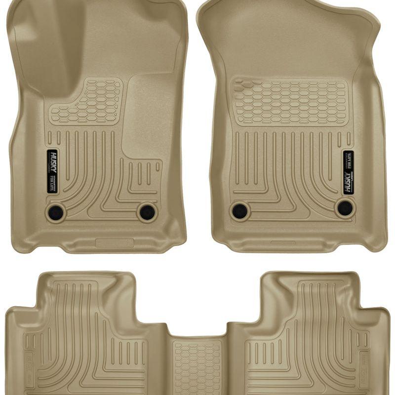Husky Liners 99153 - HSL99153 - Husky Liners 16-22 Dodge Durango Weatherbeater Tan Front & 2nd Seat Floor Liners - Shipped in Europe - Tuningsupply.com