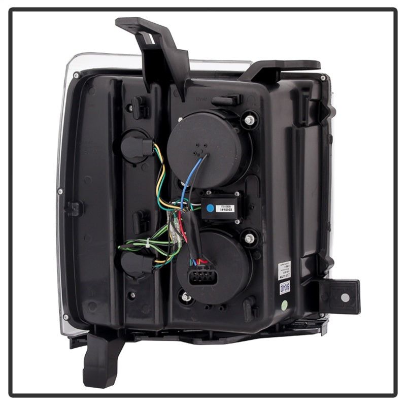 SPYDER 5081032 - SPY5081032 - Spyder Chevy Silverado 2014-16 2500 HD Projector Headlights Light Bar DRL Blk PRO-YD-CSHD14-LBDRL-BK - Shipped in Europe - Tuningsupply.com