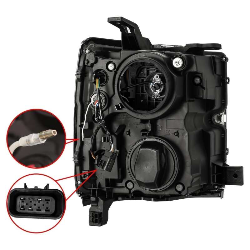 AlphaRex 880225 - ARX880225 - AlphaRex 15-19 Chevy Silverado 2500HD PRO-Series Headlight Plank Chrome w/Activ Light/Seq Signal/DRL - Shipped in Europe - Tuningsupply.com