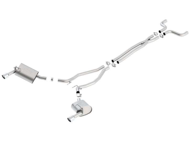 Borla 140526 - BOR140526 - Borla 14-15 Camaro 3.6L V6 Single Split Rear Exit Touring Catback Exhaust - Shipped in Europe - Tuningsupply.com