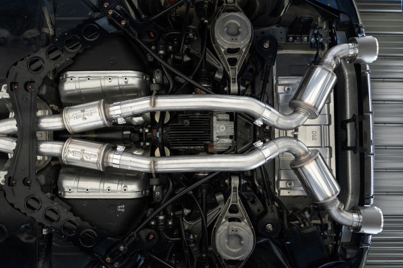 MBRP PS4408304 - MBRPS4408304 - MBRP 23-24 Nissan Z 3.0L Armor Pro T304 Stainless Steel 3in Cat-Back Dual Rear Exit w/ 5in OD Tips - Shipped in Europe - Tuningsupply.com