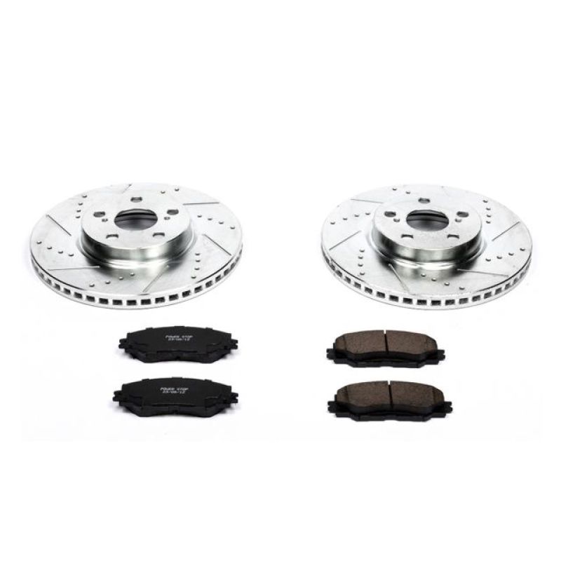 PowerStop K4669 - PSBK4669 - Power Stop 09-10 Pontiac Vibe Front Z23 Evolution Sport Brake Kit - Shipped in Europe - Tuningsupply.com
