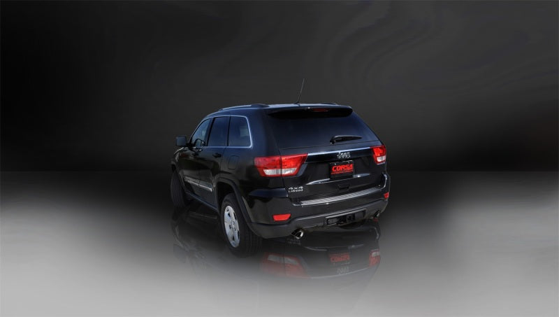 CORSA Performance 14991BLK - COR14991BLK - Corsa 2011-2021 Jeep Grand Cherokee Black 2.5in Dual Rear Exit Cat-Back Exhaust - Shipped in Europe - Tuningsupply.com