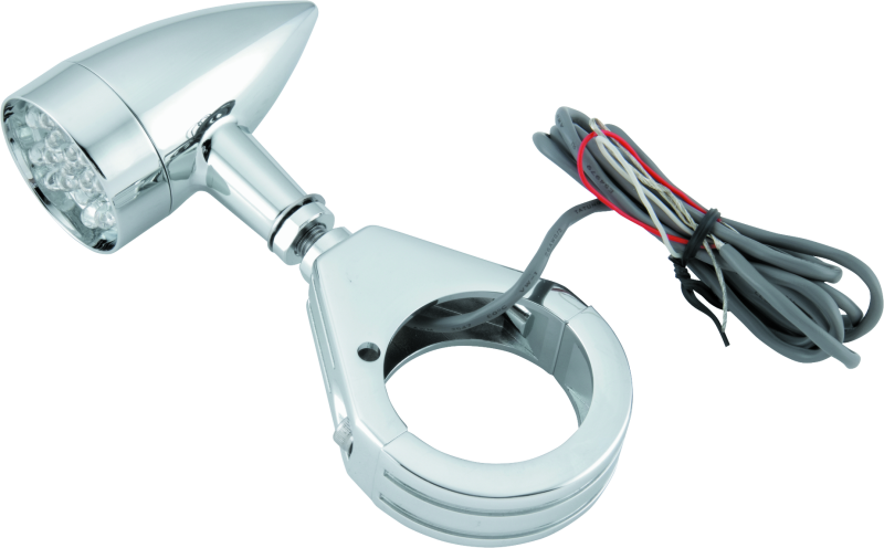 Bikers Choice 482422 - BKC482422 - Bikers Choice Chrome Mini LED Turn Signals W/ 41 MM Clamp Universal Custom Pr - Shipped in Europe - Tuningsupply.com
