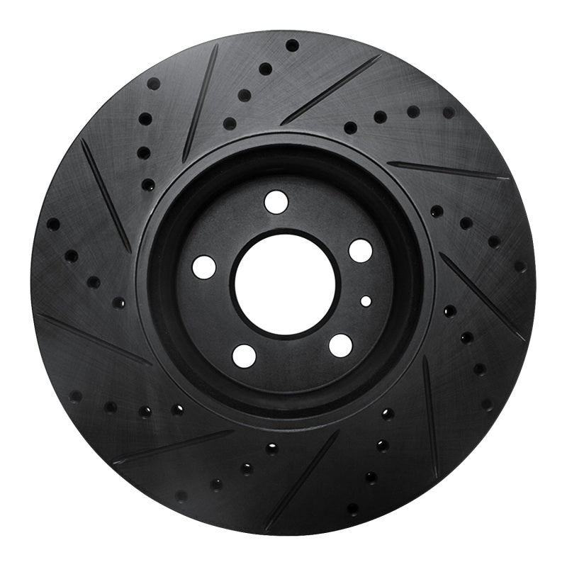 R1 Concepts 633-73065R - RNC633-73065R - R1 2011-2017 Audi A4 (USA/Canada) Front Right Drilled & Slotted Black Brake Rotor - Shipped in Europe - Tuningsupply.com