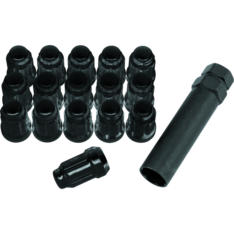 QuadBoss 608819 - QBS608819 - QuadBoss Spline Lug Nuts 12x1.5 - Black - Shipped in Europe - Tuningsupply.com