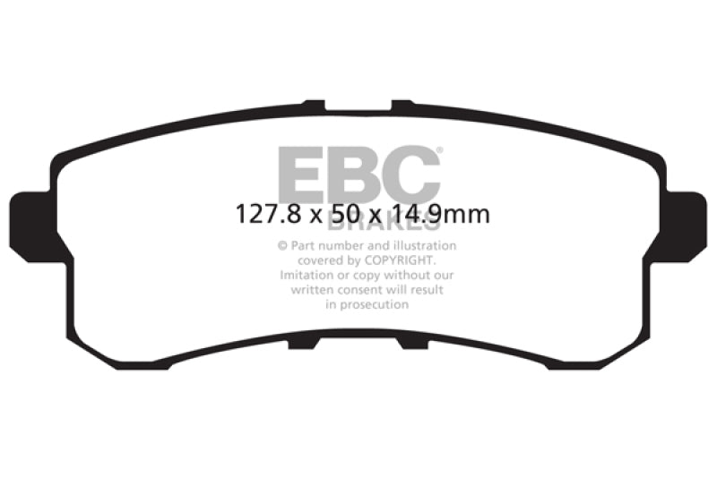 EBC DP41876R - EBCDP41876R - EBC 11-13 Infiniti QX56 5.6 Yellowstuff Rear Brake Pads - Shipped in Europe - Tuningsupply.com