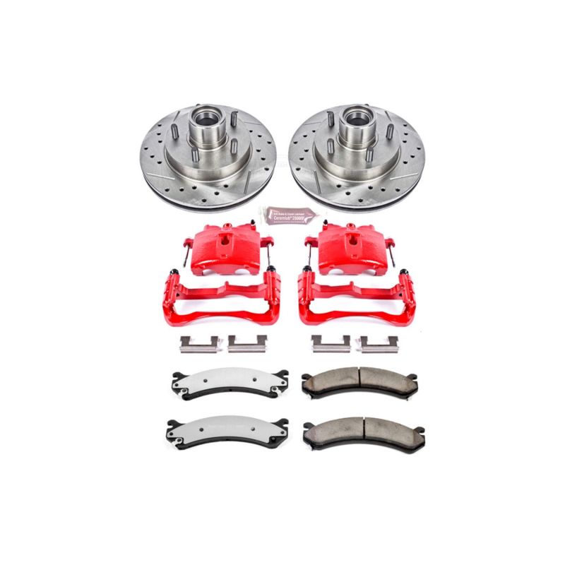 PowerStop KC2071-36 - PSBKC2071-36 - Power Stop 07-10 GMC Sierra 3500 HD Front Z36 Truck & Tow Kit w/Cals - Shipped in Europe - Tuningsupply.com