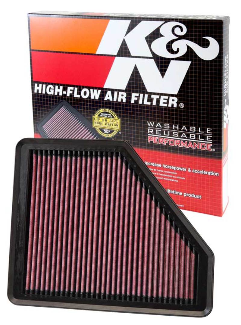 K&N Engineering 33-2958 - KNN33-2958 - K&N Hyundai Genesis Coupe 2.0T/3.8 Drop In Air Filter - Shipped in Europe - Tuningsupply.com