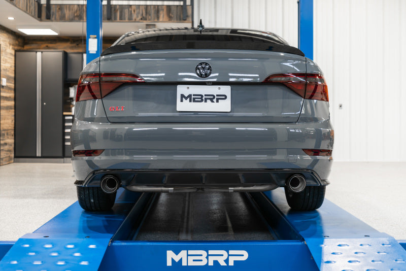 MBRP PS46083CF - MBRPS46083CF - MBRP 19-21 VW Jetta GLI T304 SS 3in Cat-Back Dual Split Rear Exit Exhaust - Carbon Fiber Tips - Shipped in Europe - Tuningsupply.com