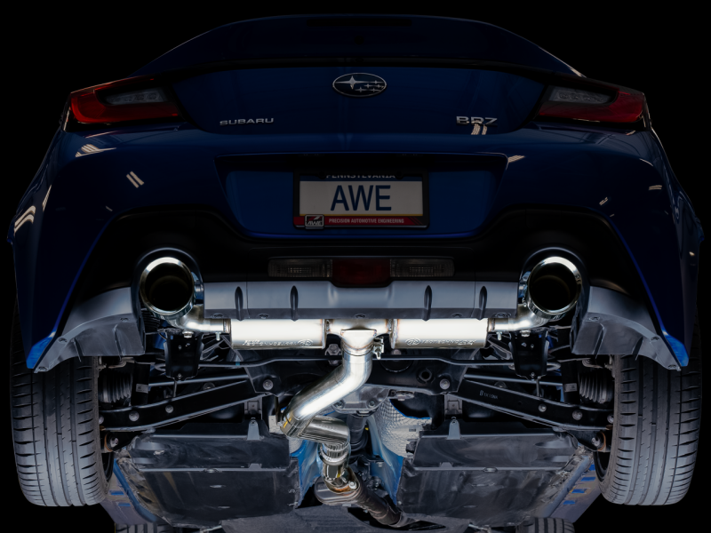 AWE Tuning 3015-33486 - AWE3015-33486 - AWE Subaru BRZ/ Toyota GR86/ Toyota 86 Touring Edition Cat-Back Exhaust- Diamond Black Tips - Shipped in Europe - Tuningsupply.com