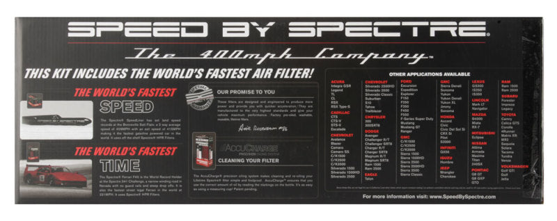 Spectre 9931 - SPE9931 - Spectre 94-01 Dodge RAM 1500/2500 V8-5.2/5.9L F/I Air Intake Kit - Polished w/Red Filter - Shipped in Europe - Tuningsupply.com