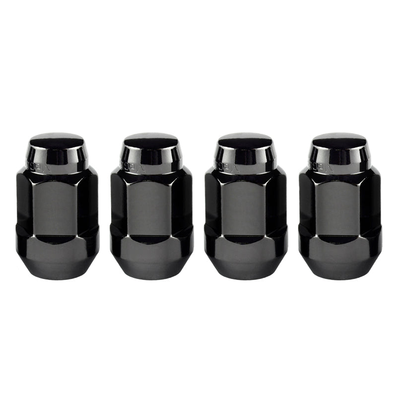 McGard 64029 - MCG64029 - McGard Hex Lug Nut (Cone Seat Bulge Style) 1/2-20 / 3/4 Hex / 1.45in. Length (4-pack) - Black - Shipped in Europe - Tuningsupply.com