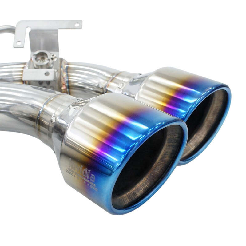 Invidia HS22GFR8GV4RT - INVHS22GFR8GV4RT - Invidia 2022+ Volkswagen Golf R MK8 76mm R400 Valved Cat Back Exhaust Rolled TI Tips - Shipped in Europe - Tuningsupply.com