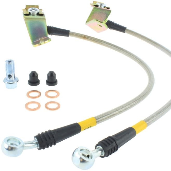 Stoptech 950.63502 - STO950.63502 - StopTech 06-07 Chrysler 300C SRT-8 Stainless Steel Rear Brake Lines - Shipped in Europe - Tuningsupply.com