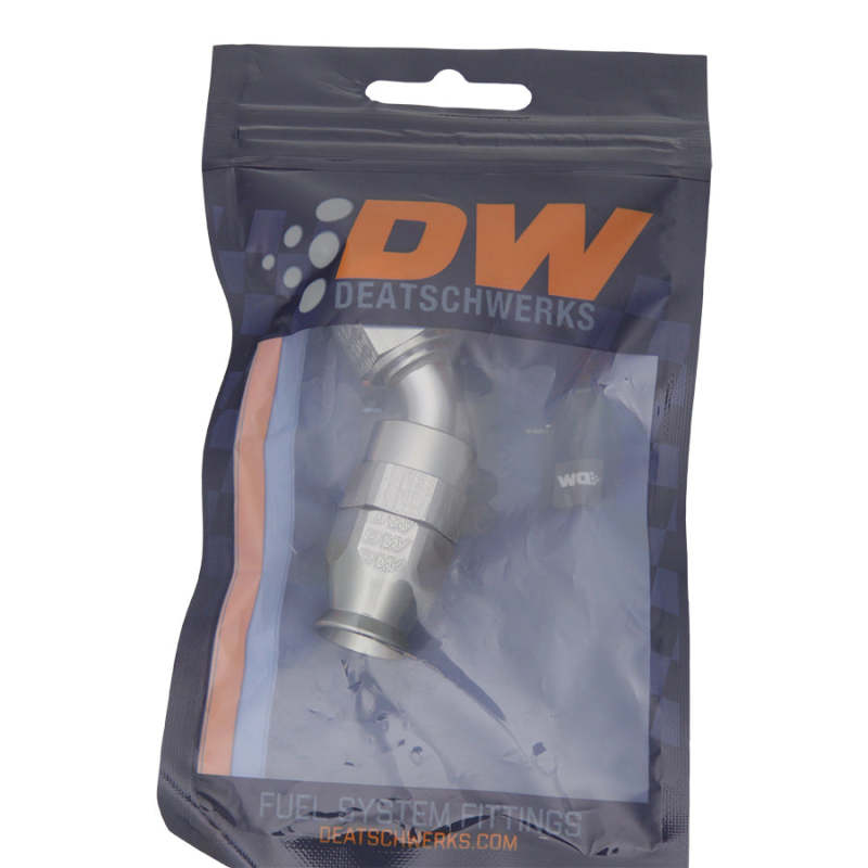 DeatschWerks 6-02-0851 - DWK6-02-0851 - DeatschWerks 6AN Female Swivel 45-Degree Hose End PTFE (Incl. 1 Olive Insert) - Shipped in Europe - Tuningsupply.com