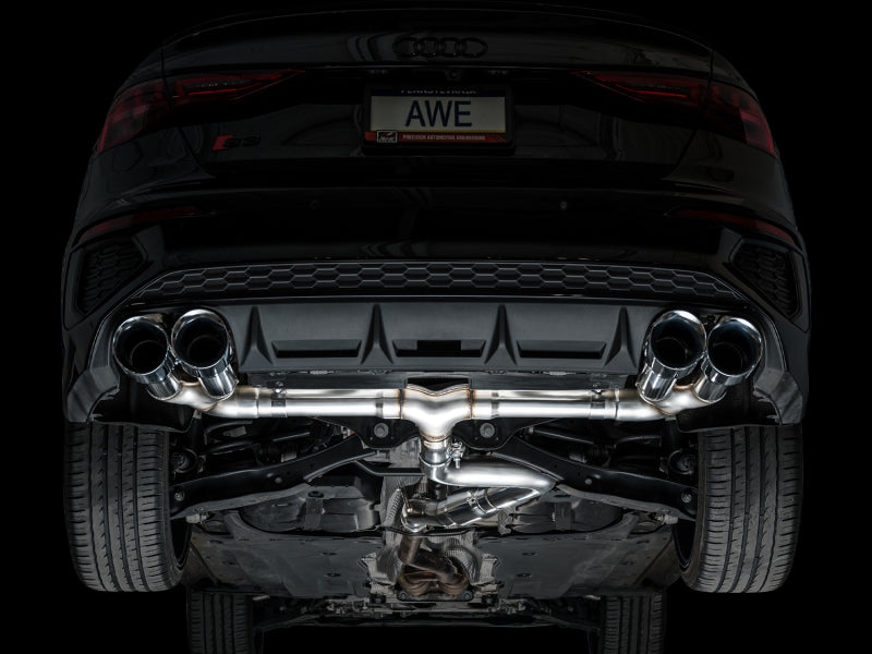 AWE Tuning 3020-42897 - AWE3020-42897 - AWE 22-24 Audi 8Y S3 Track Edition Exhaust - Chrome Silver Tips - Shipped in Europe - Tuningsupply.com