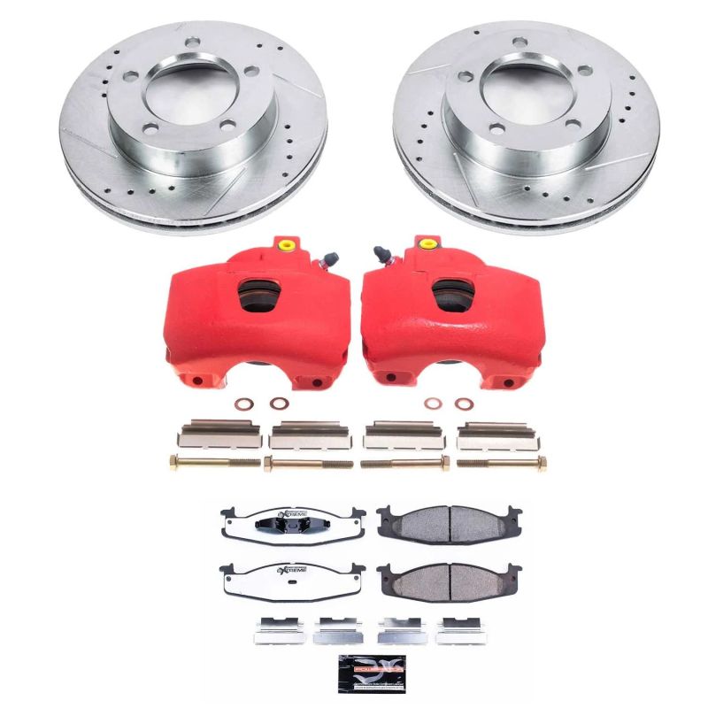 PowerStop KC5067-36 - PSBKC5067-36 - Power Stop 94-96 Ford Bronco Front Z36 Truck & Tow Brake Kit w/Calipers - Shipped in Europe - Tuningsupply.com