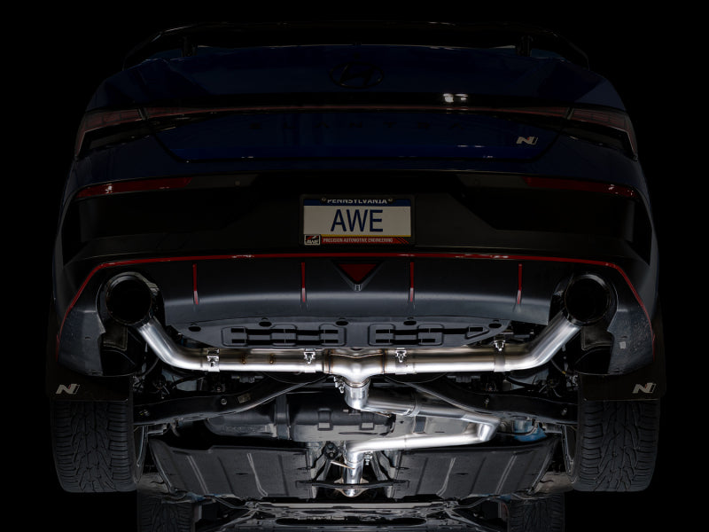 AWE Tuning 3020-33237 - AWE3020-33237 - AWE Tuning 22-26 Hyundai Elantra N Track Edition Cat-Back Exhaust - Diamond Black Tips - Shipped in Europe - Tuningsupply.com