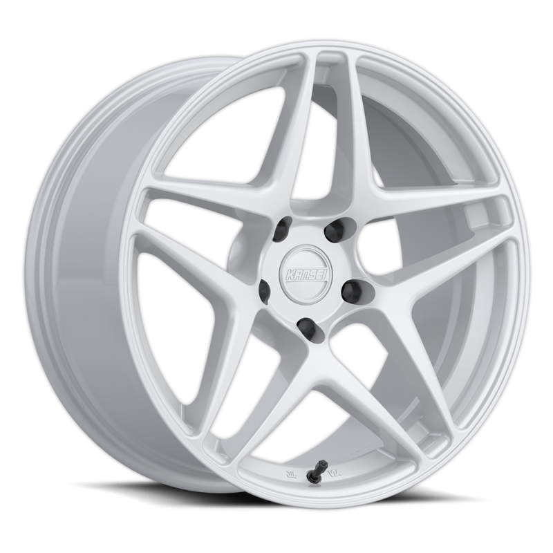 Kansei K15W-189012+22 - KANK15W-189012+22 - Kansei K15W Astro 18x9in / 5x114.3 BP / 22mm Offset / 73.1mm Bore - Gloss White Wheel - Shipped in Europe - Tuningsupply.com